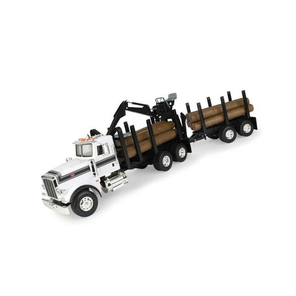 Tomy 1 by 16 Logging Truck with Pup Trailer & Logs 106845